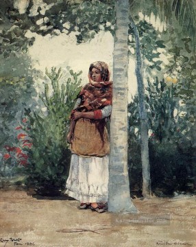  maler - Under eine Palme Realismus Maler Winslow Homer